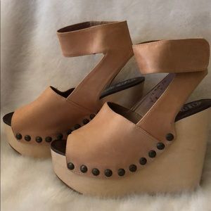 Jeffrey Campbell Tan Wedges